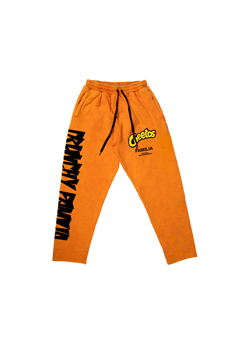 J Balvin Shop | J BALVIN X CHEETOS LA FAMILIA SWEATPANTS ORANGE