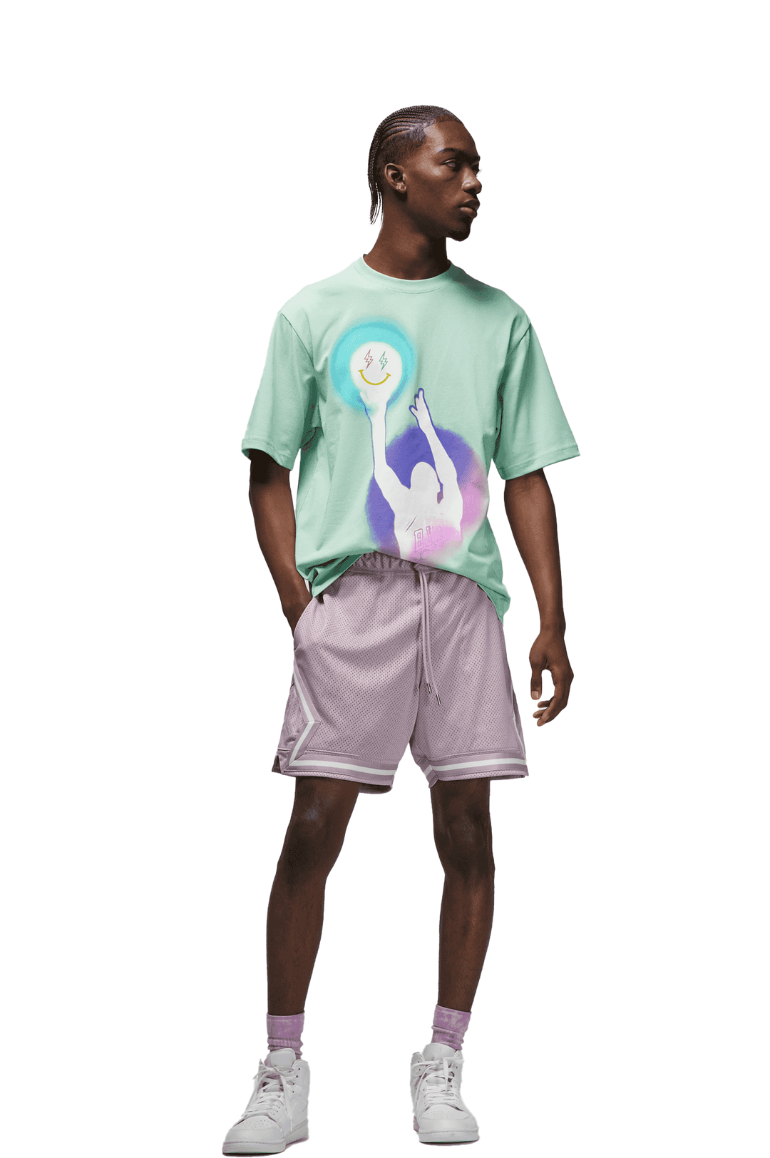 J Balvin X Jordan camiseta verde esmaltada